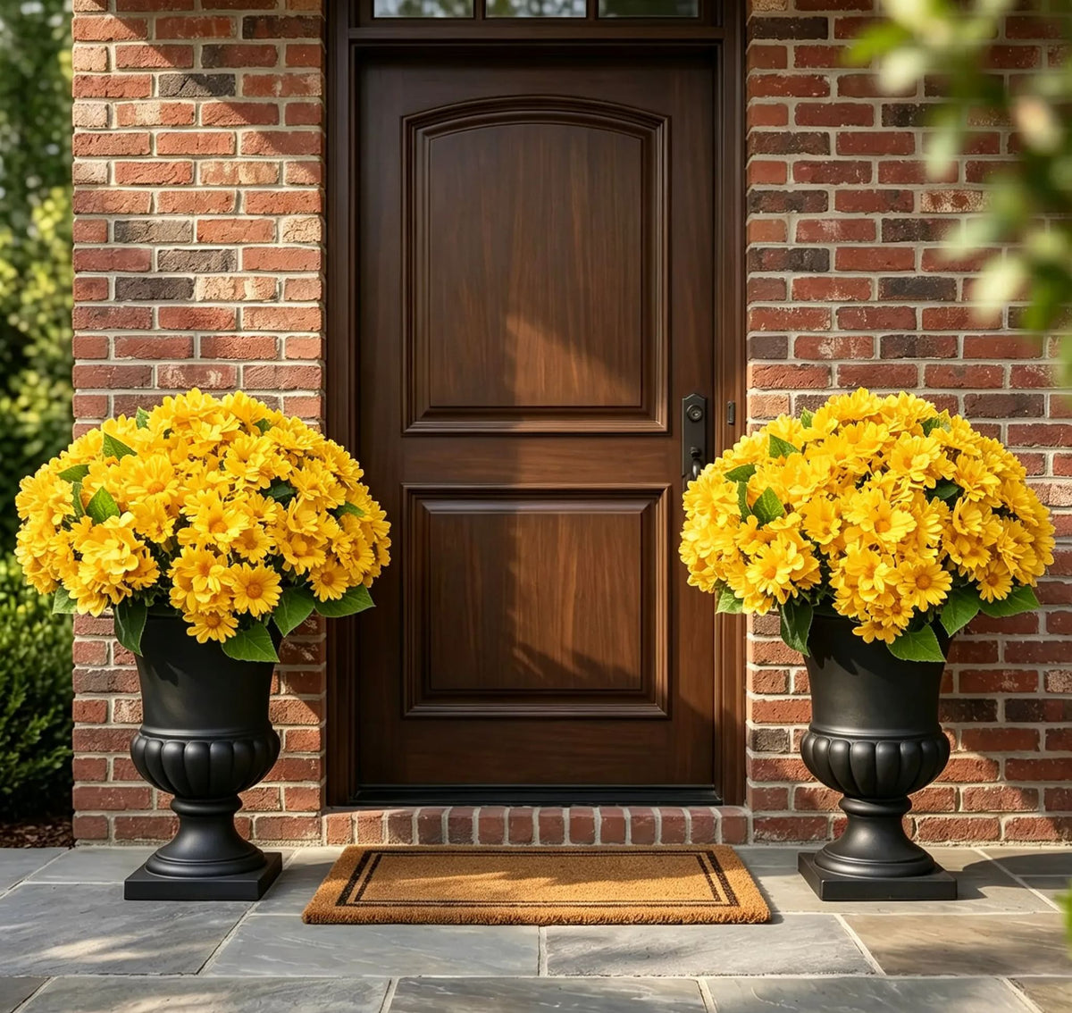 ⚡Last Day 70% OFF🌼Welcome autumn- Artificial Outdoor Sunset Mums Flowers - UV resistant, Waterproof, Windproof