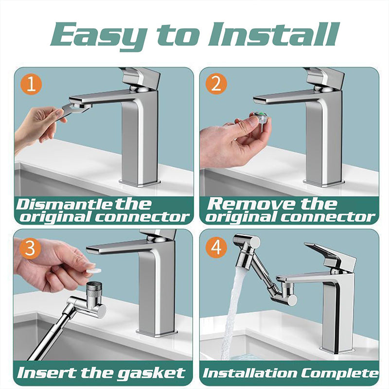3D Filter Faucet Set - Multi-Angle Swivel Faucet Aerator with 3 Included Filter