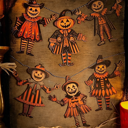 🔥 Hot Sale 49% OFF!!⚡ - 🎃Vintage Halloween Wooden Wall Hanging Set