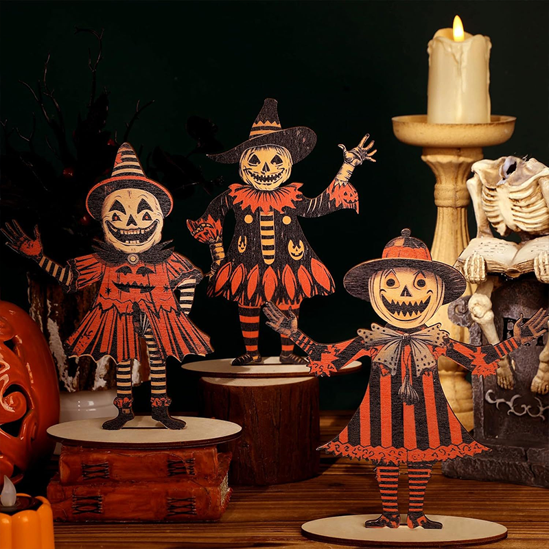 🔥 Hot Sale 49% OFF!!⚡ - 🎃Vintage Halloween Wooden Wall Hanging Set