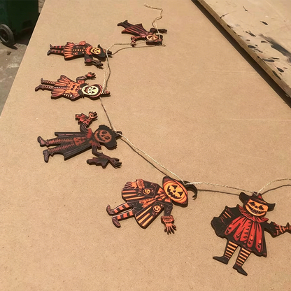 🔥 Hot Sale 49% OFF!!⚡ - 🎃Vintage Halloween Wooden Wall Hanging Set
