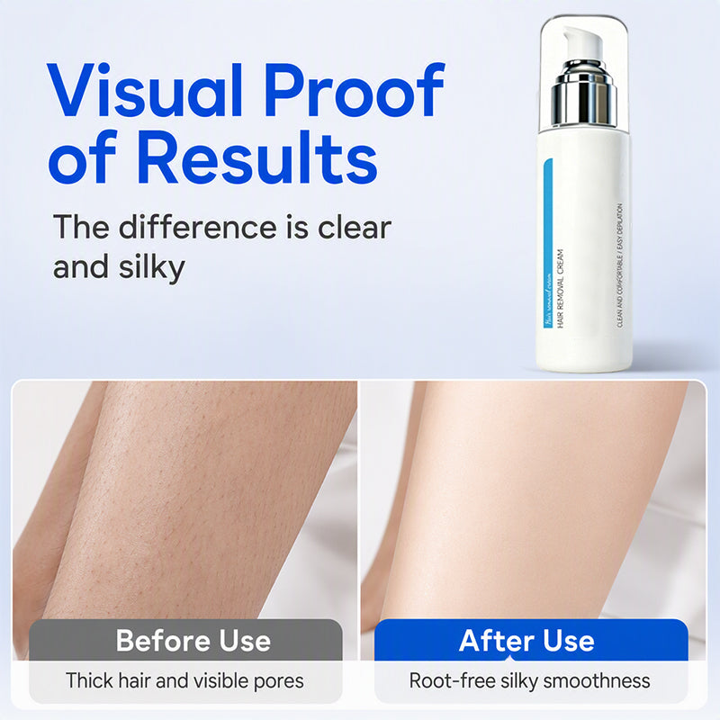Hair removal cream before and after