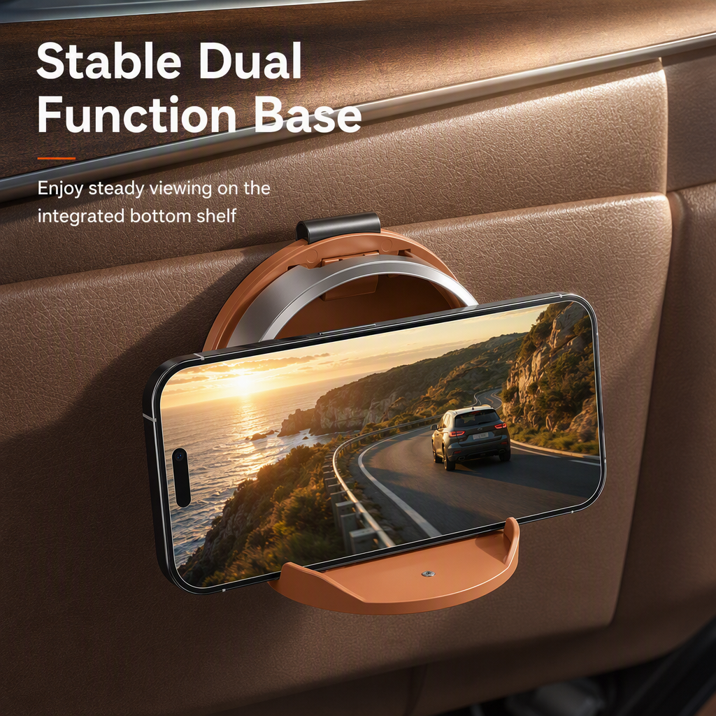 ⏳Limited-time 50% off⏰Foldable Car Door Cup Holder — Large Diameter, Premium Faux Leather, Clip-On🚗☕