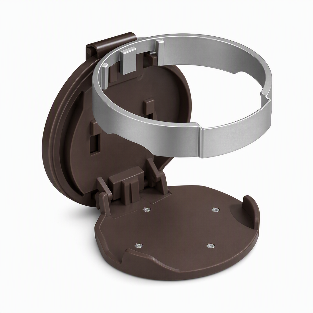 ⏳Limited-time 50% off⏰Foldable Car Door Cup Holder — Large Diameter, Premium Faux Leather, Clip-On🚗☕